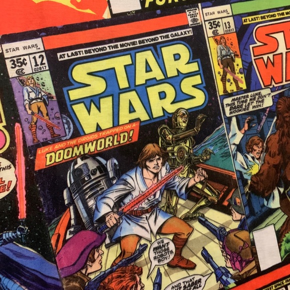 Star Wars Fifth Sun Comic Book Star Wars Galaxy Graphic Cartoon Print T-Shirt - Picture 3 of 4